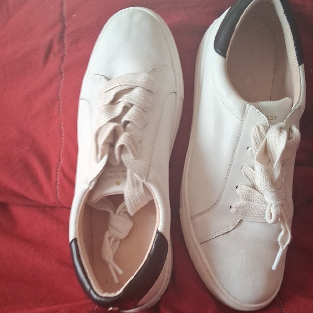 Kate Spade White and Black Women Sneakers
